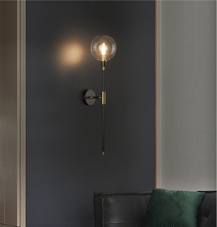 Classique Noir Globe Luxury Wall Scone