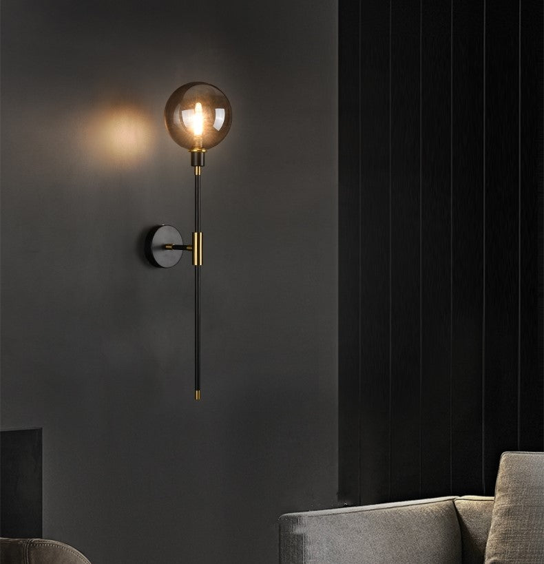 Classique Noir Globe Luxury Wall Scone