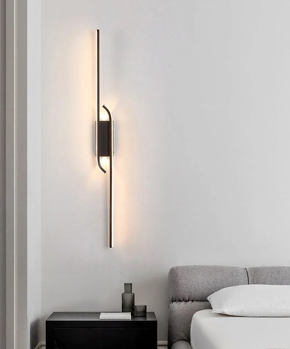 Asymmetria Lumina Black Luxury Wall Scone