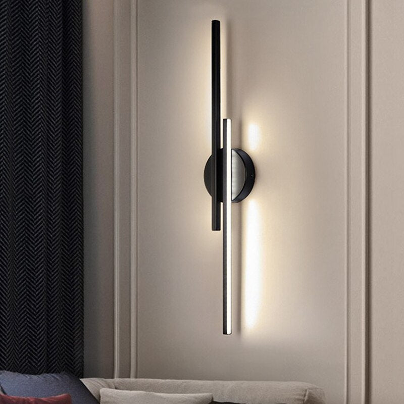 Modern Home Wall Lamp Suitable for TV Background Wall Master Bedroom Bedside Wall Lamp Study Double Straight Line Decorative Lam