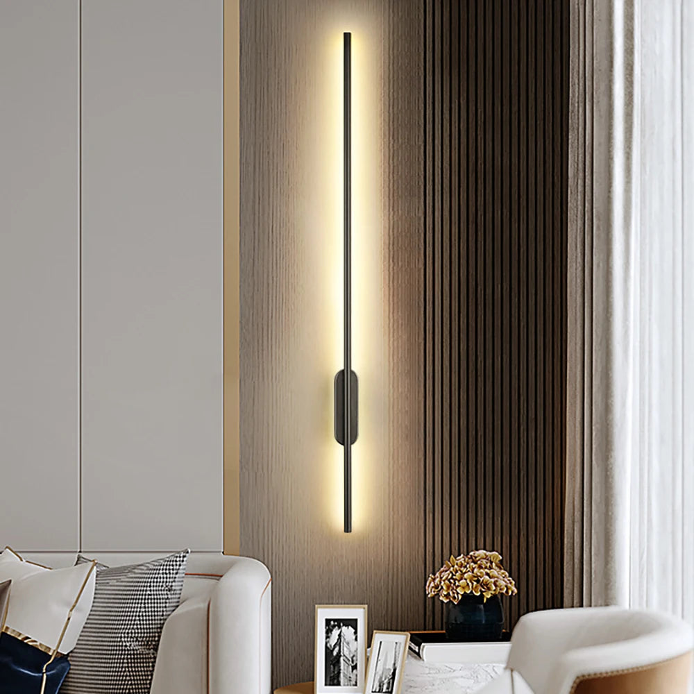 Black Linear Wall Sconce: Dual White Shades, Hardwire Installation