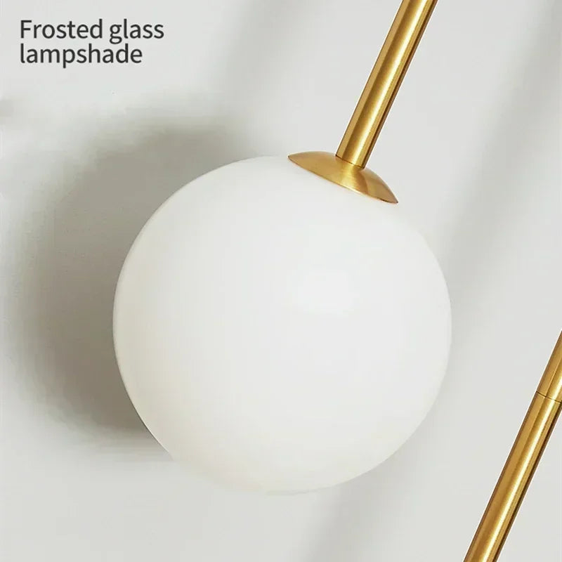 Modern Bedroom Bedside Wall Light Lamp Glass Ball LED Gold Home Decor Living Room Corridor Interior Lighting Sconce Luminaire