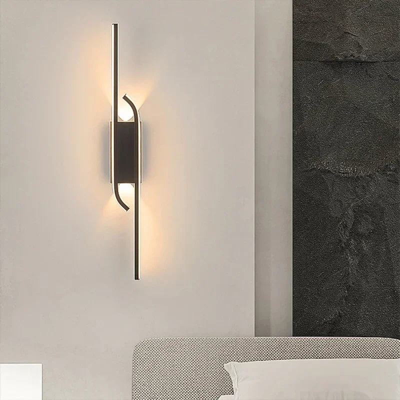 Asymmetria Lumina Black Luxury Wall Scone