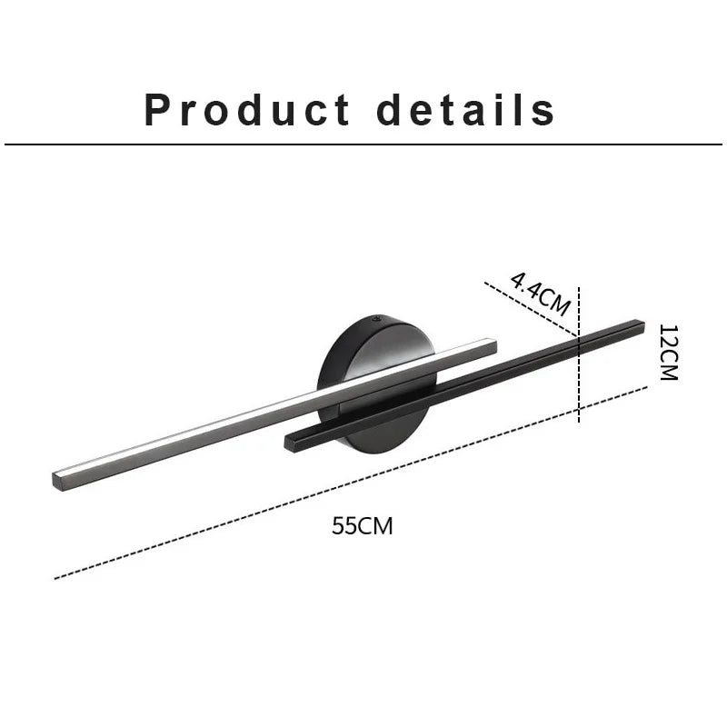 Modern Home Wall Lamp Suitable for TV Background Wall Master Bedroom Bedside Wall Lamp Study Double Straight Line Decorative Lam