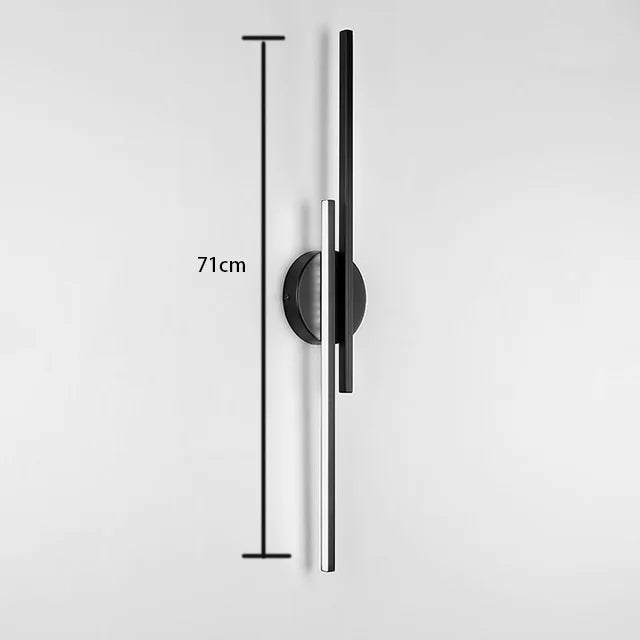 Modern Home Wall Lamp Suitable for TV Background Wall Master Bedroom Bedside Wall Lamp Study Double Straight Line Decorative Lam