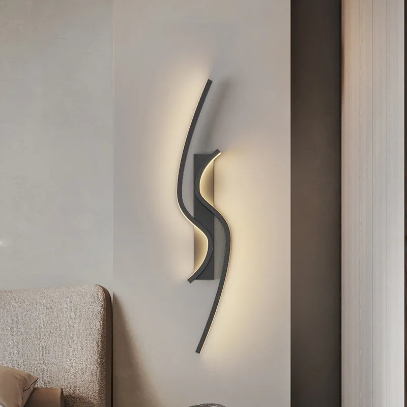 Modern LED Wall Lamp for Living Room TV Background Aisle Bedroom Bedside Wall Sconces Indoor Home Decor Lighting Fixture Luster