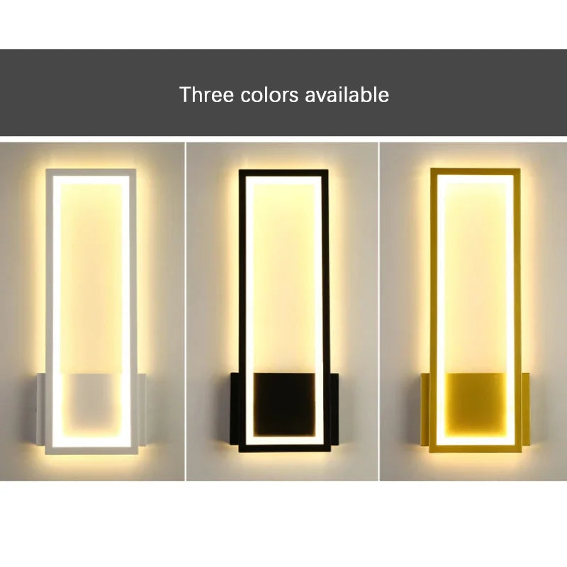 Nordic LED Wall Lamp Indoor Fixture 27W Modern Minimalist Wall Sconce Lights Living Room Bedroom Bedside Indoor Decoration